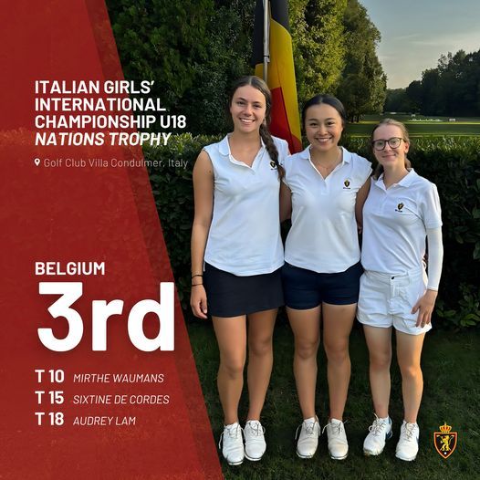 Team Belgium op podium Italian Girls’ Championship U18