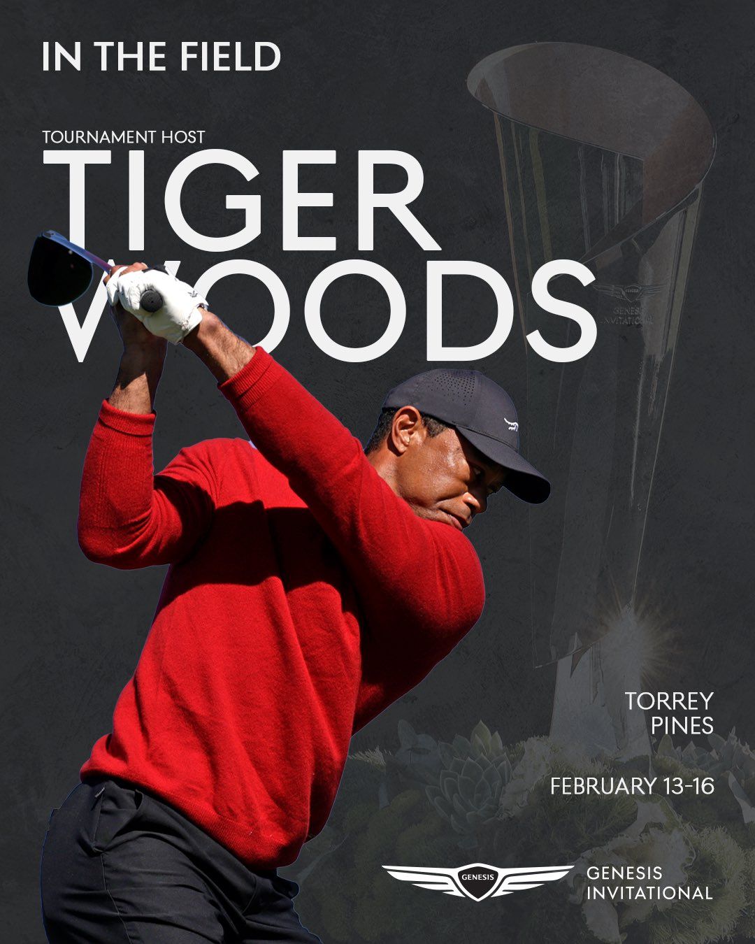 Tiger Woods hervat in zijn Genesis Invitational