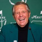 Gary Player hield groen jasje